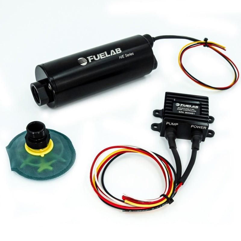 FUELAB In-Tank Twin Screw Brushless Fuel Pump Kit w/Remote Mount Controller/65 Micron - 300 LPH