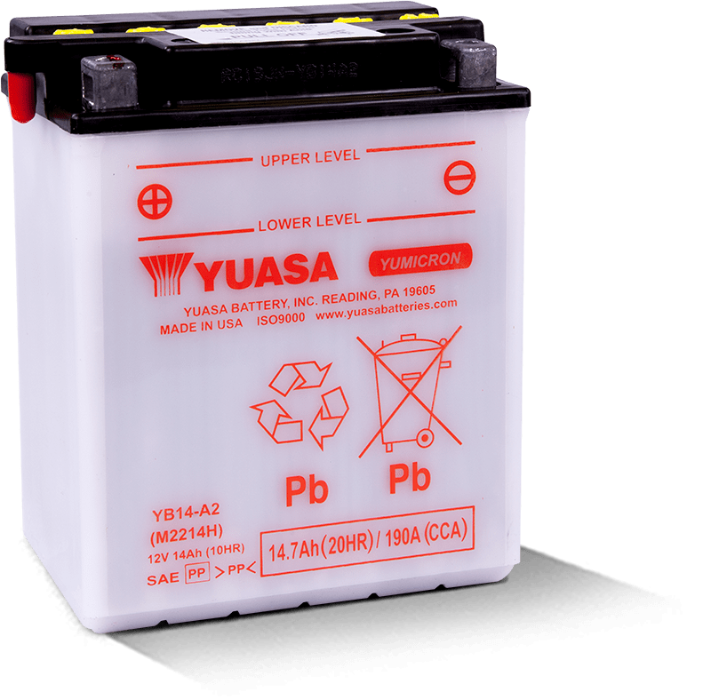 YUASA YB14-A2 Yumicron CX 12 Volt Battery