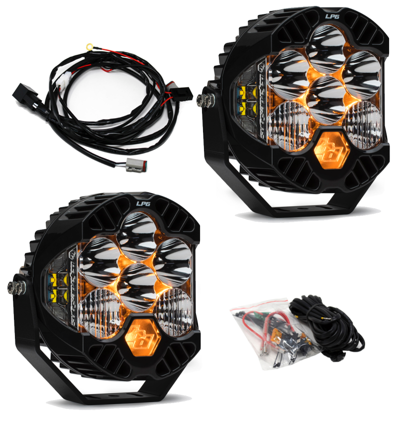 BAJA DESIGNS Jeep JL/JT Rubicon Steel Bumper LED Light Kit LP6