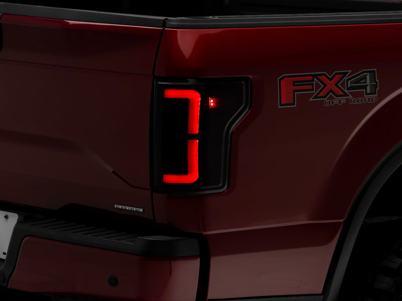 RAXIOM 15-17 Ford F-150 Axial Series LED Tail Lights- Blk Housing (Smoked Lens)