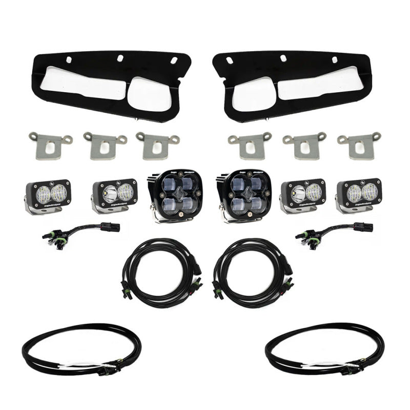 BAJA DESIGNS 2021+ Ford Bronco Clear SAE Fog Pocket Kit w/Upfitter