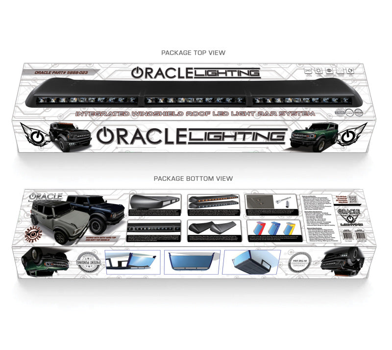 ORACLE 2021+ Ford Bronco Integrated Windshield Roof LED Light Bar System NO RETURNS