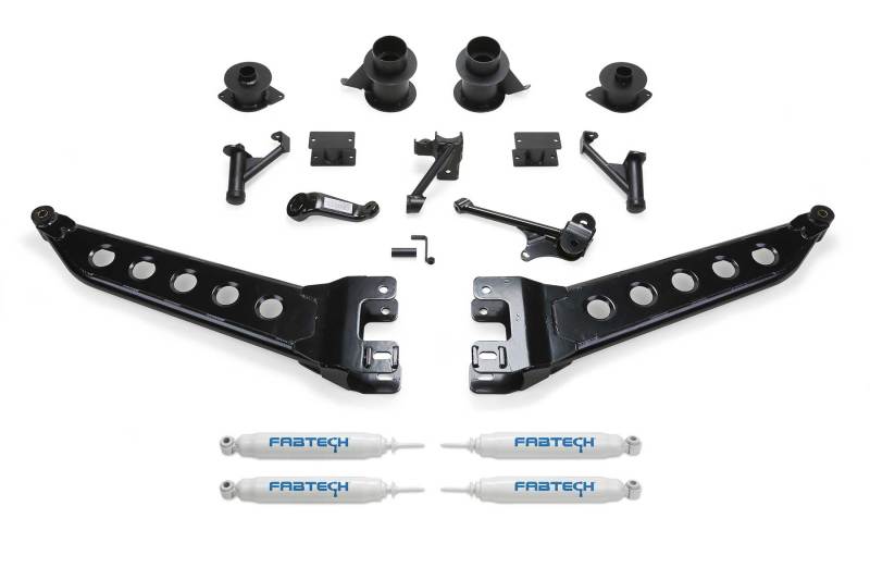 FABTECH 14-18 Ram 2500 4WD 5in Radius Arm System w/Coil Spacers & Perf. Shocks