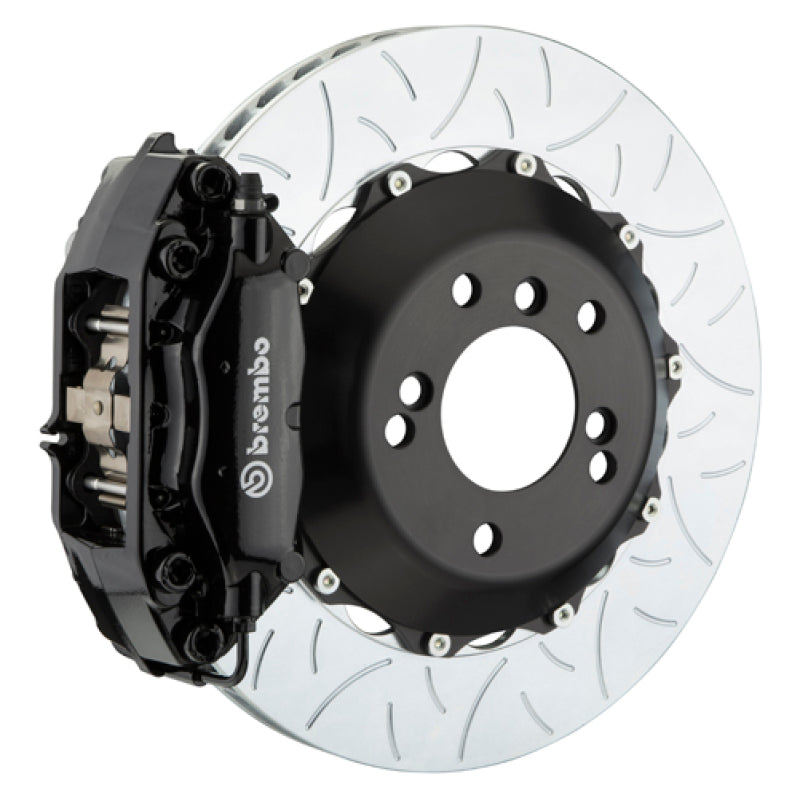 BREMBO 04-10 5-Series (Excl. xDrive/M5) Rr GT BBK 4Pist Cast 2pc 345x28 2pc Rotor Slot Type3-Black