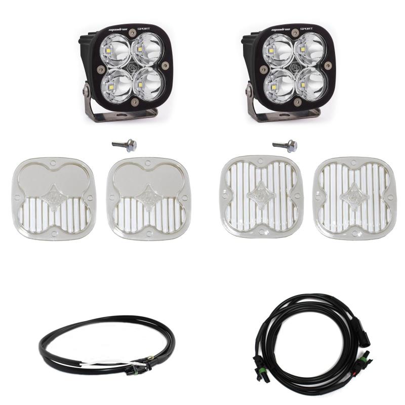 BAJA DESIGNS 2021+ Ford Bronco A Piller Light Kit Squadron Sport Spot w/Upfitter