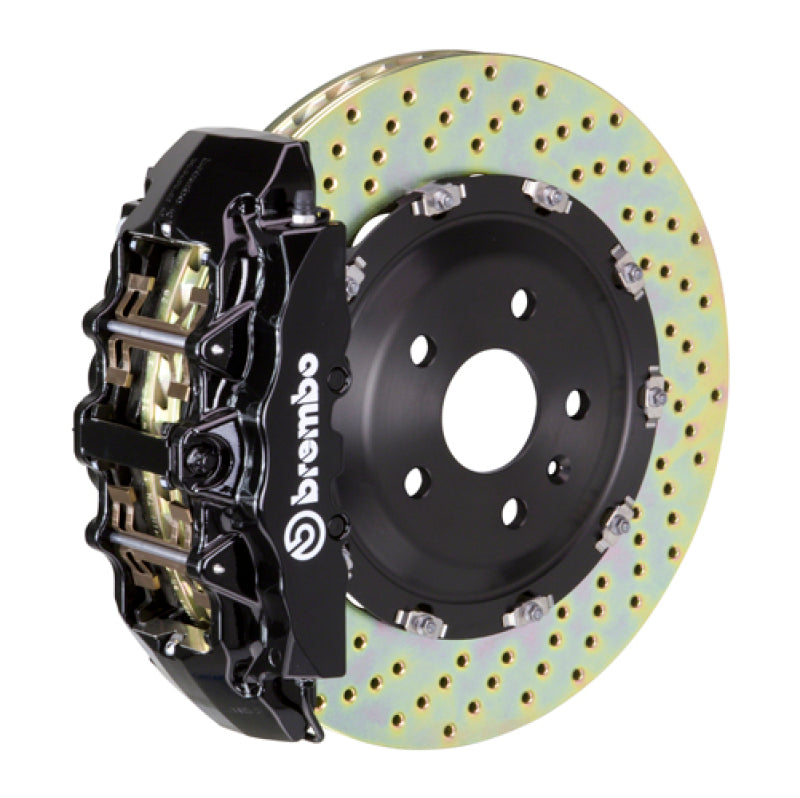 BREMBO 04-10 5-Series (Excl. xDrive/M5) Front GT BBK 8 Piston Cast 380x34 2pc Rotor Drilled-Black