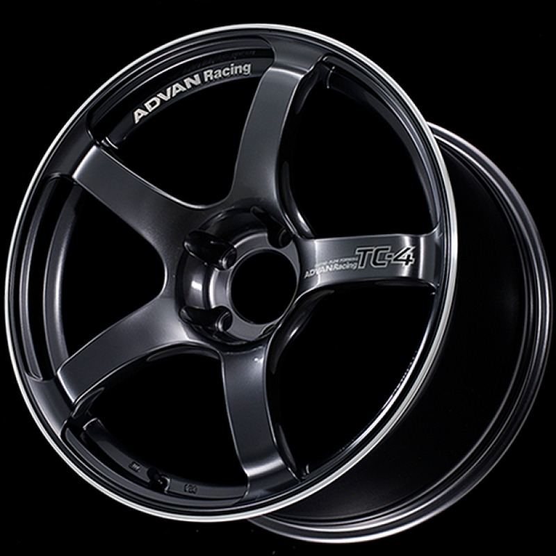 ADVAN TC4 18x9.5 +12 5-114.3 Racing Gunmetallic and Ring Wheel