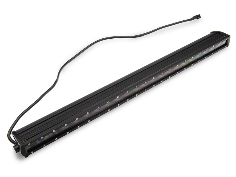 RAXIOM 18-23 Jeep Wrangler JL Axial Series 30-In Single Row LED Light Bar w/ Hood Mounting Brackets