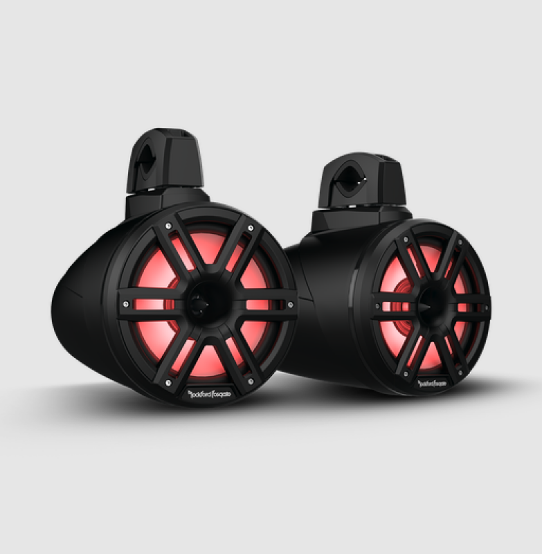 ROCKFORD FOSGATE M2 8in. Color Optix 2-Way Horn Loaded Wake Tower Speakers (Pair) - Black