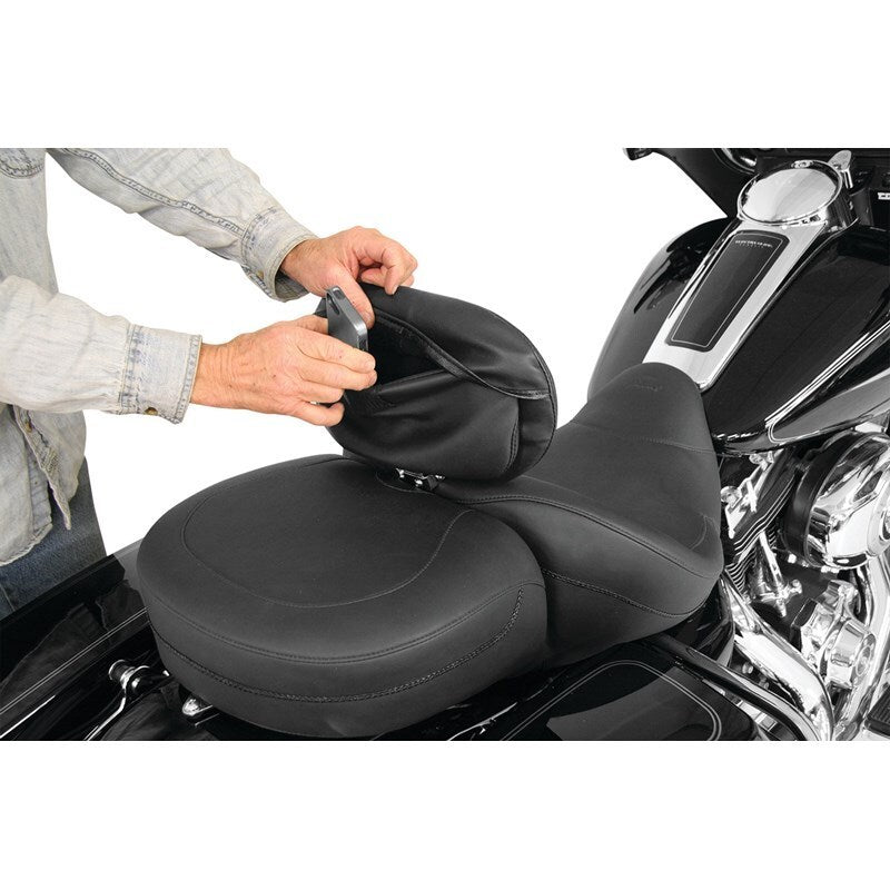 Mustang Harley Standard Touring Driver Backrest Pouch Cover - Black