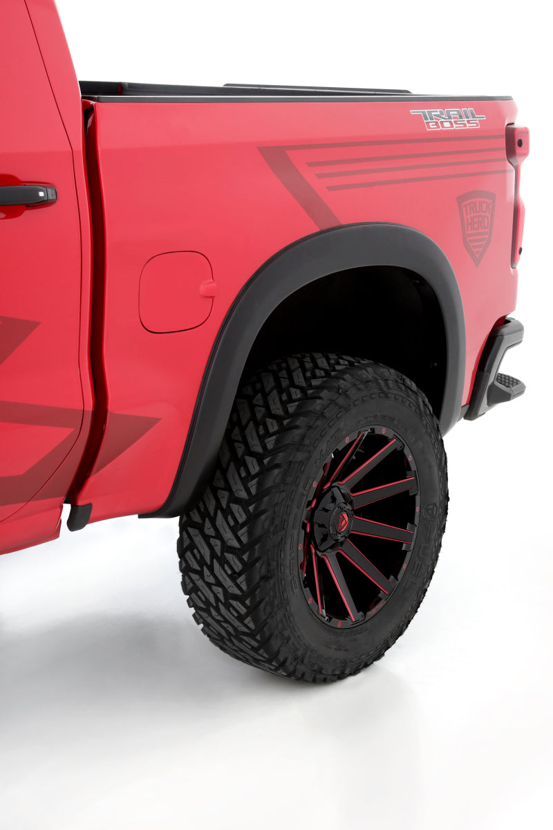 LUND 19-21 Chevy Silverado 1500 SX-Sport Smooth Elite Series Rear Fender Flares - Black (2 Pc.)