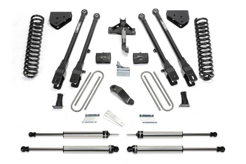 FABTECH 08-15 Ford F250/F350 4WD 4in 4Link Sys w/Coils & Dlss Shks