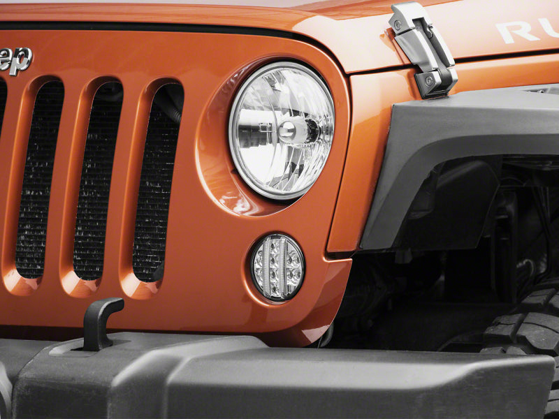 RAXIOM 07-18 Jeep Wrangler JK Axial Series LED Front Turn Signals- Clear