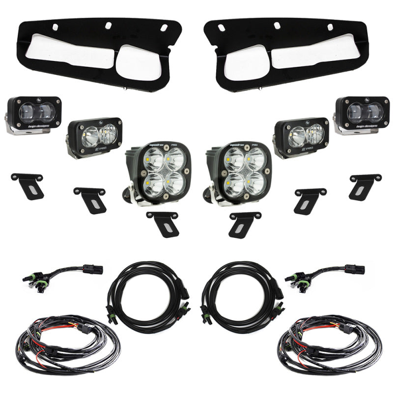 BAJA DESIGNS 21-22 Ford Bronco w/Steel Bumper S2 SAE Pro Fog Pocket Light Kit - Clear