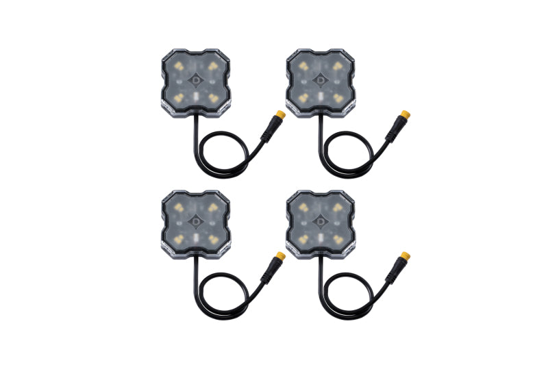 DIODE DYNAMICS Stage Series Single Color LED Rock Light - White Diffused M8 (4-pack)