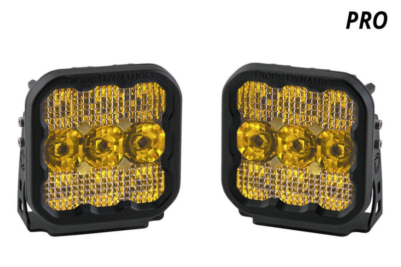 DIODE DYNAMICS SS5 LED Pod Pro - Yellow Driving (Pair)