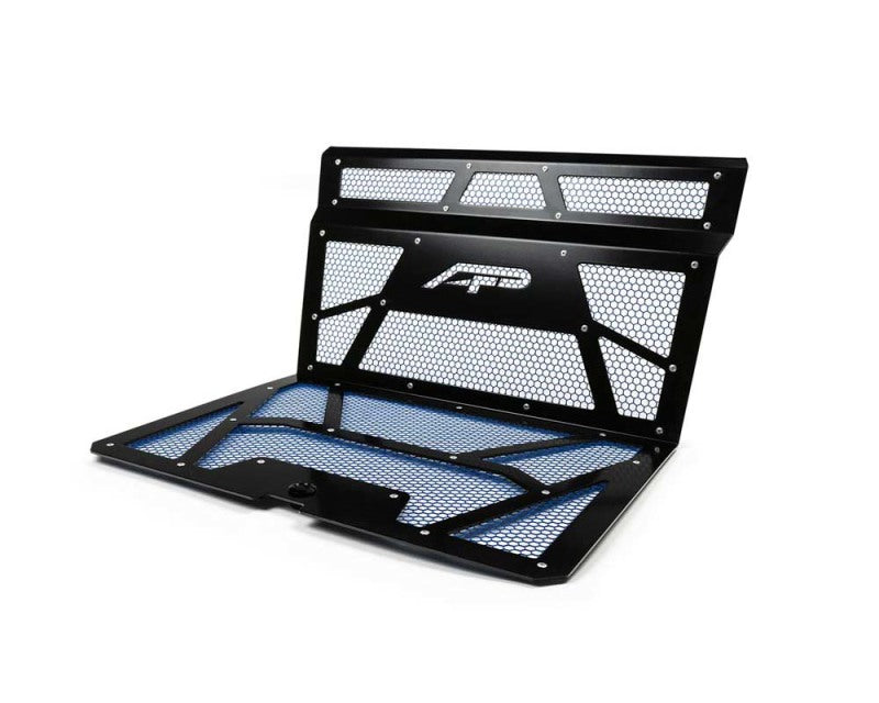 AGENCY POWER 14-18 Polaris RZR XP 1000 / XP Turbo Vented Engine Cover - Gloss Black / Mesh Blue