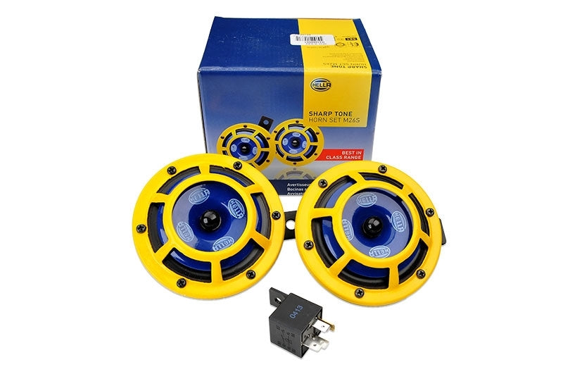 HELLA Sharptone Horn Kit 12V 415/350Hz Yellow (3BB922000731 = H31000001) (Min Qty 360)