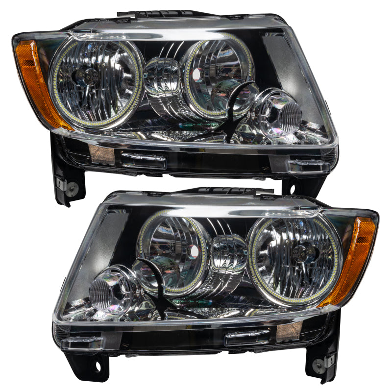 ORACLE 11-13 Jeep Grand Cherokee Pre-Assembled Halo Headlights (Non HID) Chrome - UV/Purple