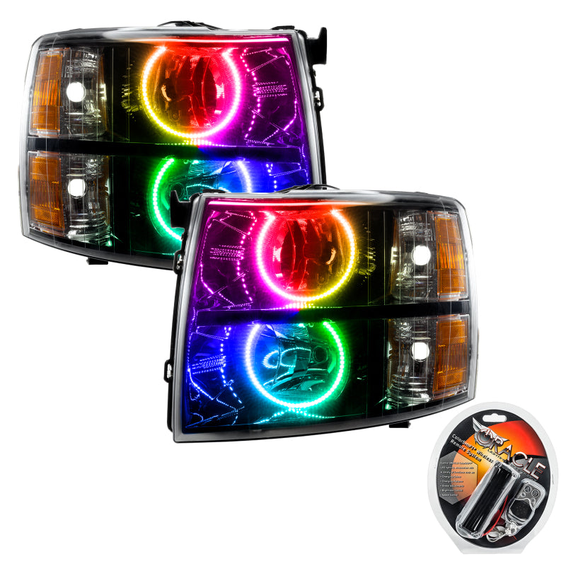 ORACLE 07-13 Chevrolet Silverado SMD HL - Black - Round Style - ColorSHIFT SEE WARRANTY