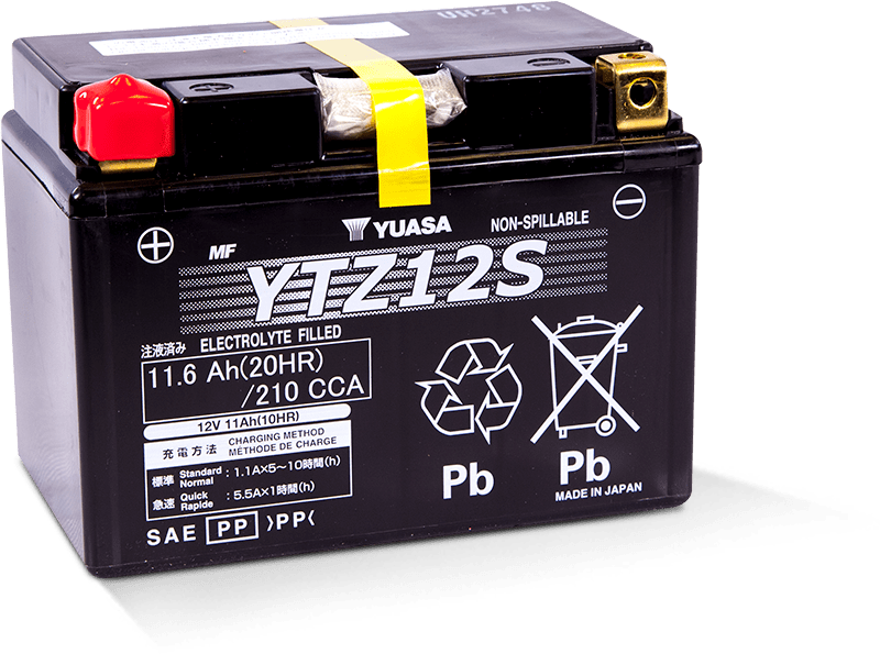 YUASA YTZ12S Maintenance Free AGM 12 Volt Battery