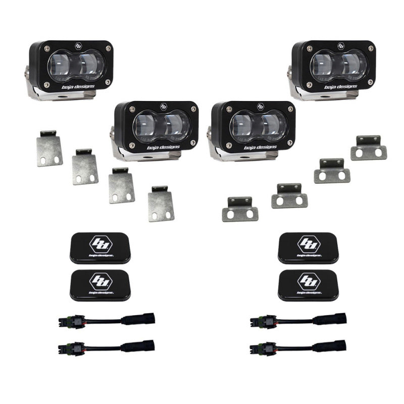 BAJA DESIGNS 21-22 Ford F-150 Raptor S2 SAE Dual Fog Pocket Light Kit - Clear