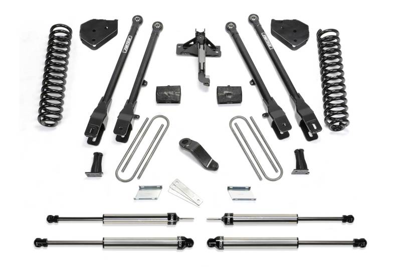 FABTECH 17-21 Ford F250/F350 4WD Diesel 4in 4Link Sys w/Coils & Dlss Shks