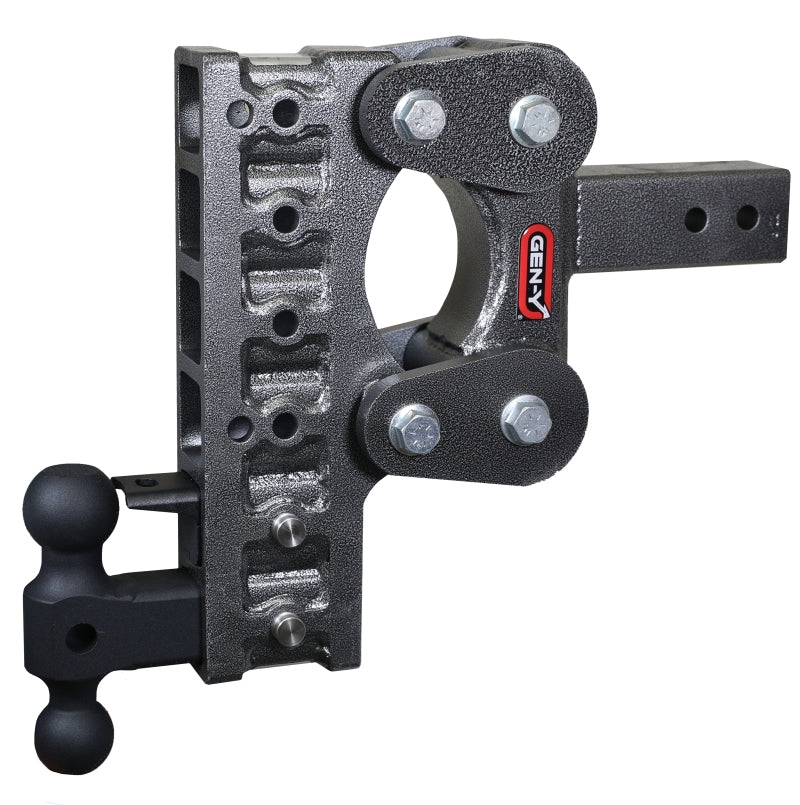 Gen-Y The Boss Torsion-Flex 2.5in Shank 10in Drop 10K Hitch w/GH-031 Dual-Ball/GH-032 Pintle Lock