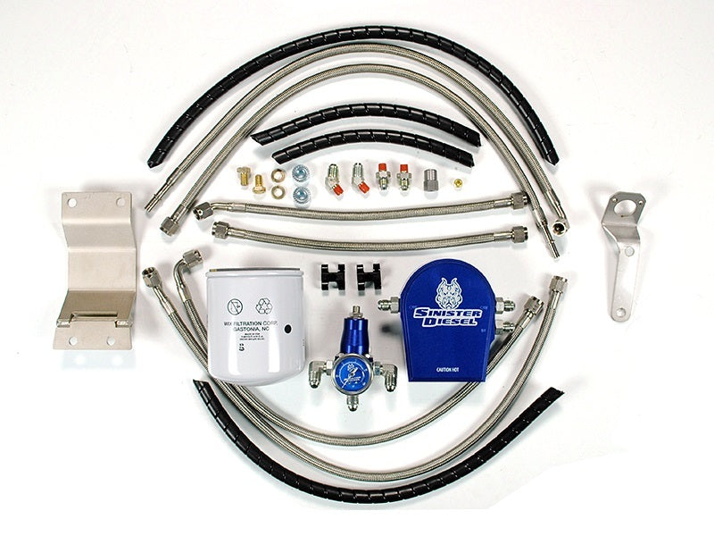 SINISTER DIESEL 99-03 Ford 7.3L (w/ Integrated Fuel Filter) Regulated Fuel Return Kit