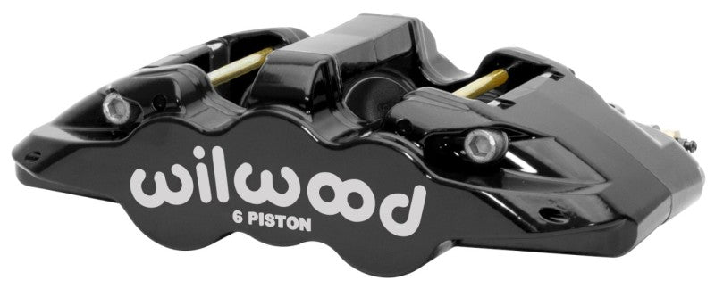 WILWOOD Caliper - Aero6-DS Forged Six-Piston Caliper - 6.52in Piston 1.25in Rotor - Black