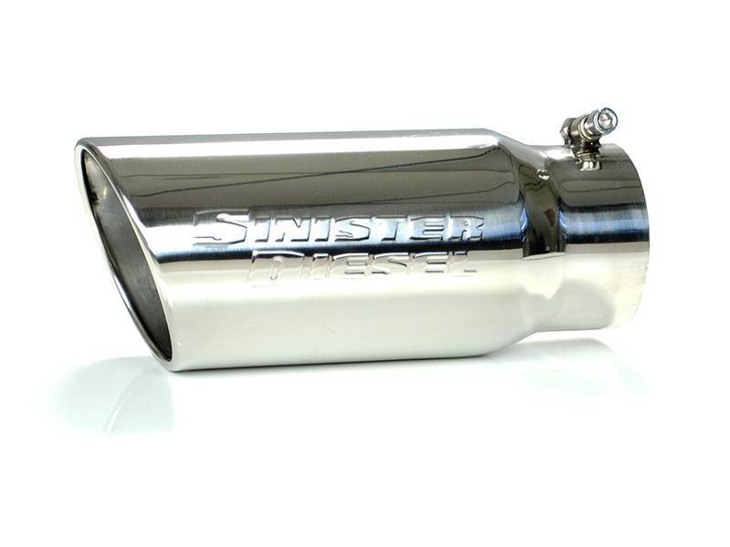 SINISTER DIESEL Universal Polished 304 Stainless Steel Exhaust Tip (5in to 6in)