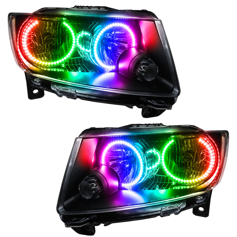 ORACLE 11-13 Jeep Grand Cherokee SMD HL (Non-HID)-Chrome - ColorSHIFT w/ BC1 Controller SEE WARRANTY