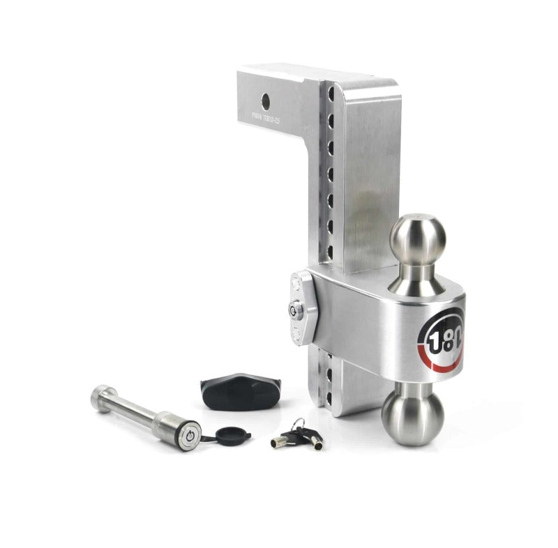 WEIGH SAFE 180 Hitch 10in Drop Hitch & 2.5in Shank (10K/18.5K GTWR) w/WS05 - Aluminum