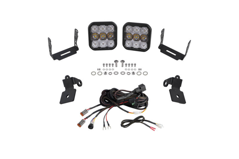 DIODE DYNAMICS 20-Present Polaris RZR A-Pillar LED Pod Kit SS5 Pro - White Combo