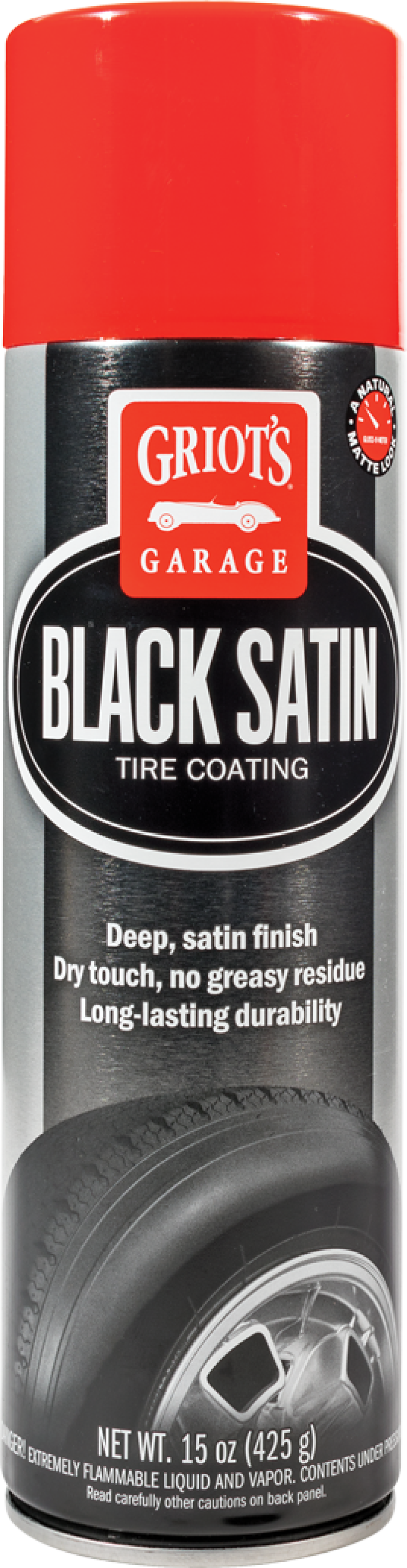 GRIOT'S GARAGE Black Satin Tire Coating - 15oz - Case of 12