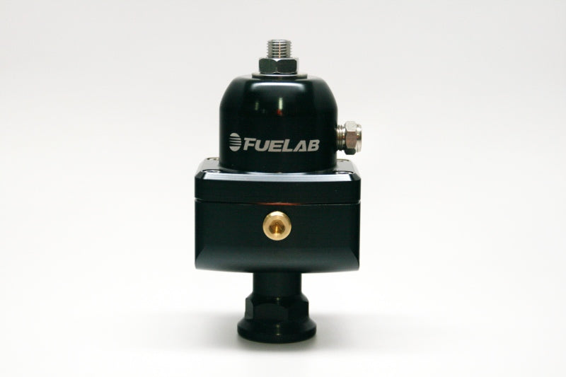 FUELAB 555 High Pressure Adjustable FPR Blocking 25-65 PSI (1) -8AN In (2) -8AN Out - Black