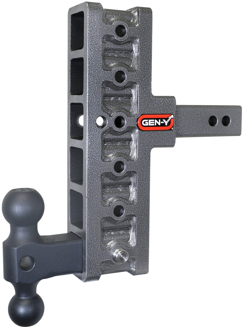 Gen-Y Mega Duty 2in Shank 7.5in Offset Drop 1500lb TW 10K Hitch w/GH-031 Dual-Ball