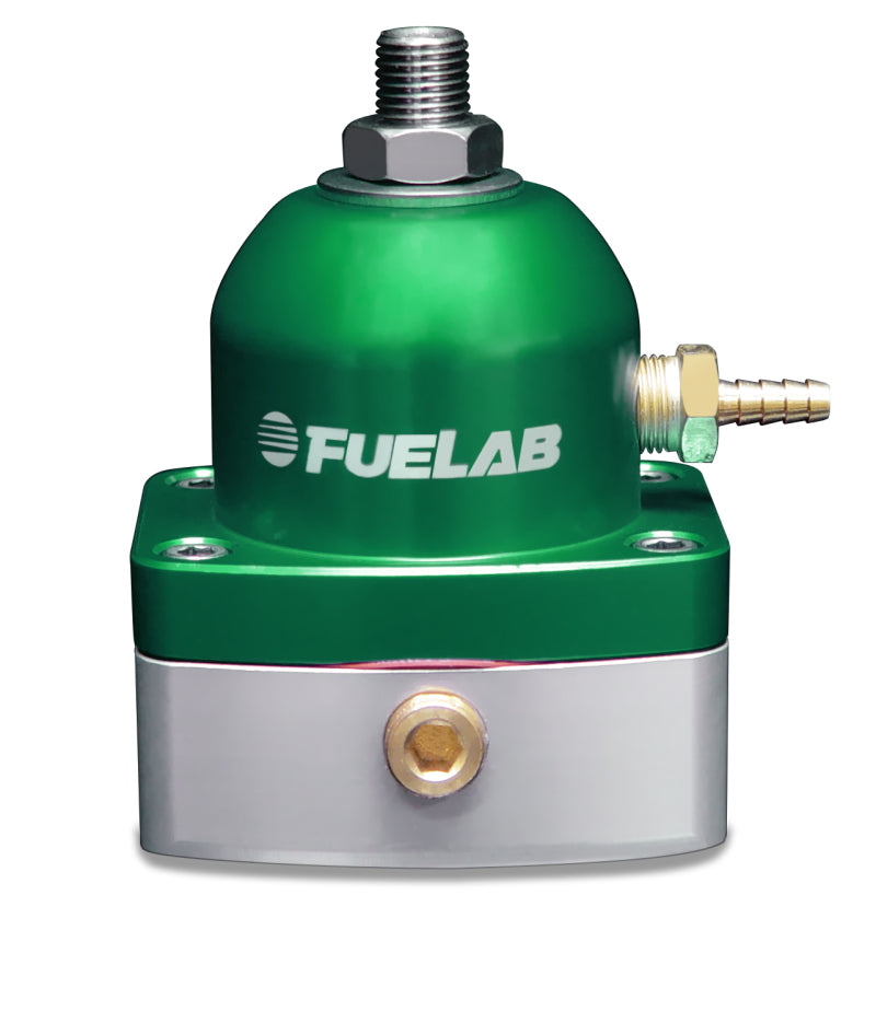 FUELAB 545 TBI Adjustable Mini FPR In-Line 10-25 PSI (1) -6AN In (1) -6AN Return - Green