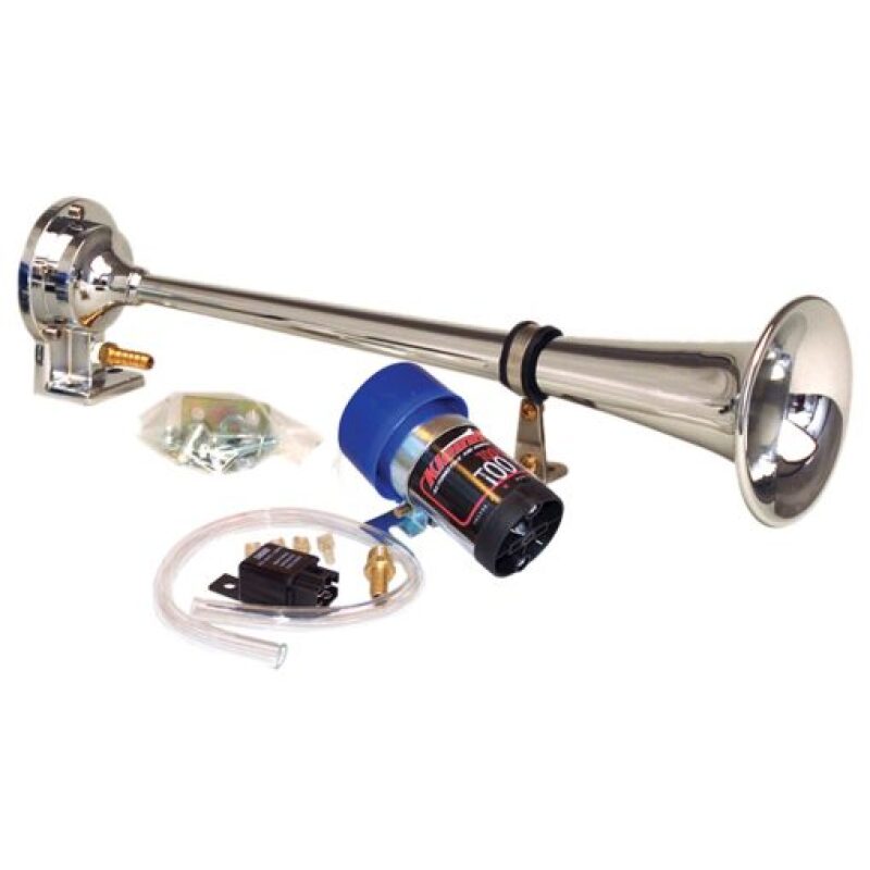 KLEINN Chrome Direct Drive Single Horn/ 13.5In - Chrome-Plated Spun Copper