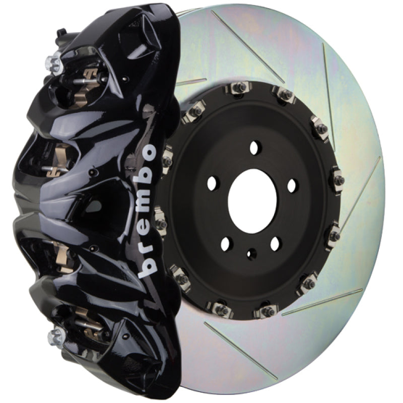 BREMBO 10-14 F150 SVT Raptor Front GT BBK 8 Piston Cast 412x38 2pc Rotor Slotted Type-1-Black