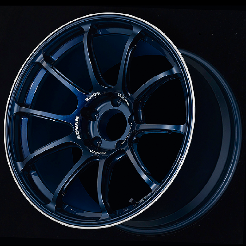 Advan Racing RZXF2 18x9.5 +45 5X120 Racing Titanium Blue & Ring Wheel