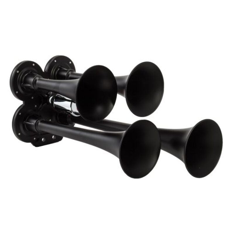 KLEINN Black Quad Horn/ 12.5In/10In/7.5In/6In - XCR2.0 Coated Zinc Alloy