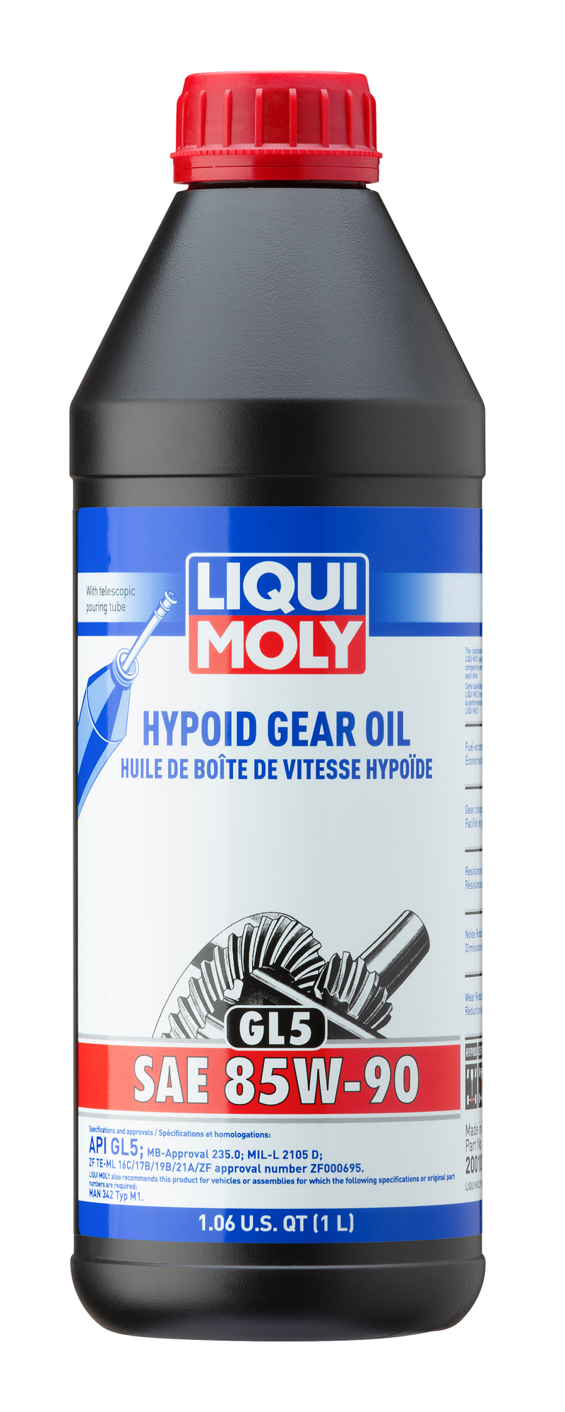 LIQUI MOLY 1L Hypoid Gear Oil (GL5) SAE 85W90 - CASE OF 6