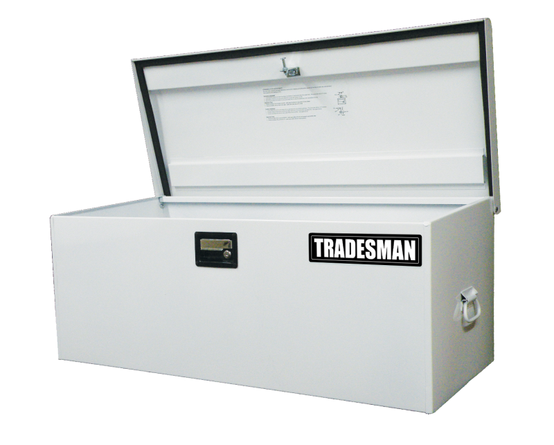 TRADESMAN Steel Job Site Box/Chest (Light Duty/Large) (42.75in.) - White