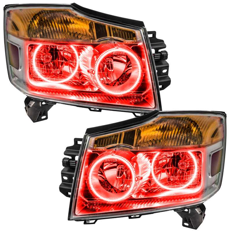 ORACLE LIGHTING 08-15 Nissan Armada Pre-Assembled LED Halo Headlights -Red SEE WARRANTY