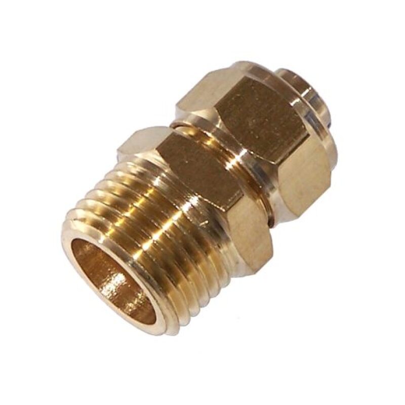 KLEINN  1/2In OD Tubing 1/2In M NPT Straight Compression Fitting