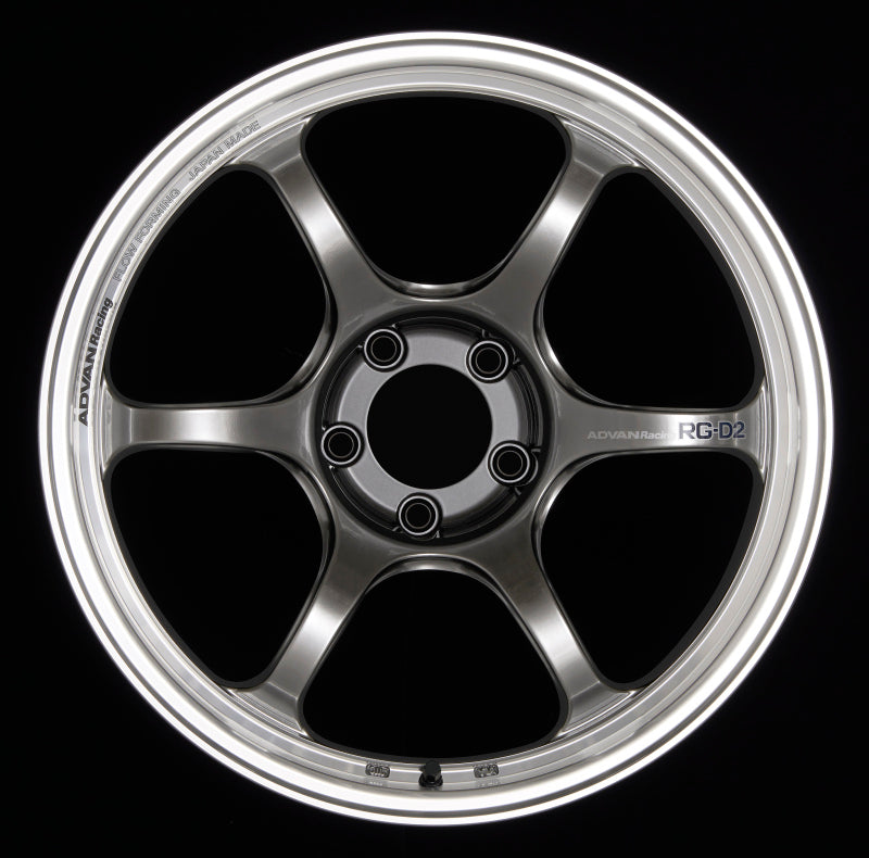 ADVAN RG-D2 18x8.5 +37 5-114.3 Machining & Racing Hyper Black Wheel