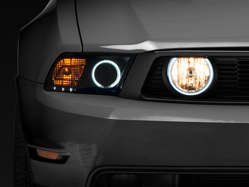 RAXIOM 05-12 Ford Mustang GT LED Halo Fog Lights (Smoked)