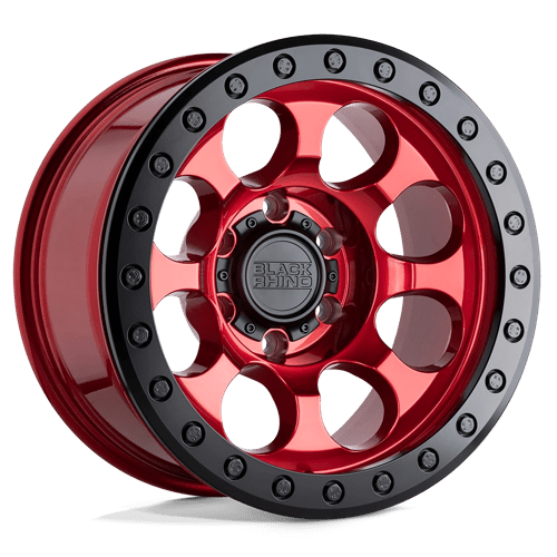 BLACK RHINO RIOT Candy Red W/ Black Ring & Bolts