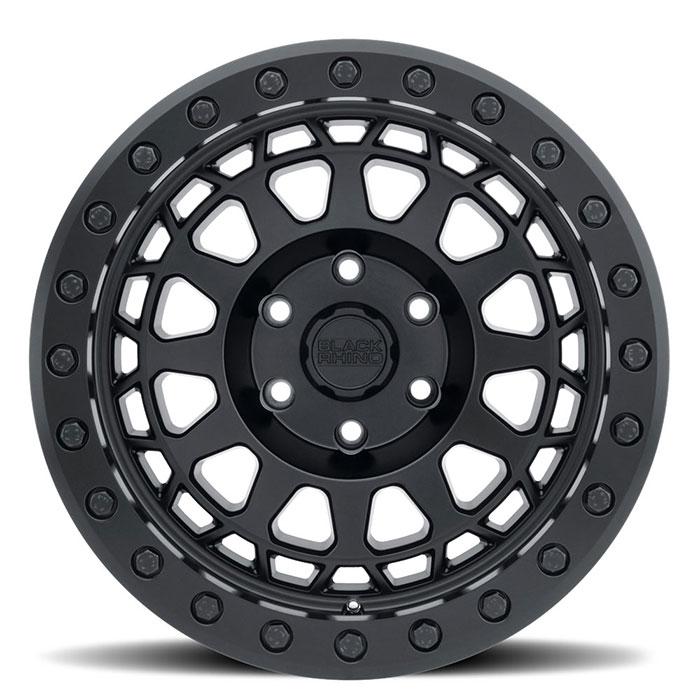 black rhino primm beadlock matte black with black bolts